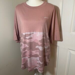 PINK Victoria's Secret Pink Camo Short Sleeve Tee